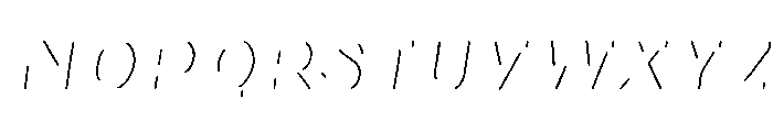 Oilvare Regular Italic Shadow Line Font UPPERCASE