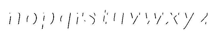 Oilvare Regular Italic Shadow Line Font LOWERCASE