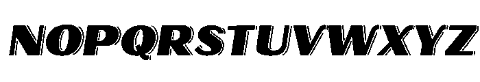Oilvare Regular Italic Shadowed Font UPPERCASE