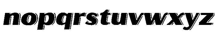 Oilvare Regular Italic Shadowed Font LOWERCASE