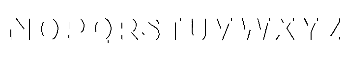 Oilvare Regular Shadow Line Font UPPERCASE