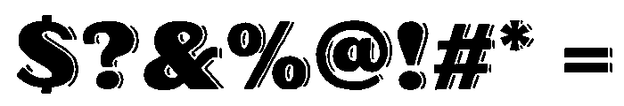 Oilvare Regular Shadowed Font OTHER CHARS