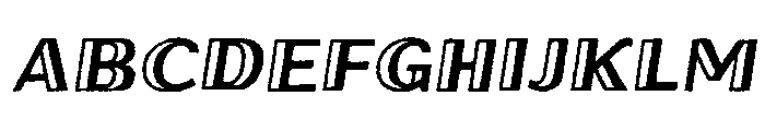 Oilvare Rough Regular Italic Font UPPERCASE