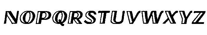 Oilvare Rough Regular Italic Font UPPERCASE