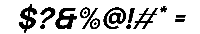 Oktural Italic Font OTHER CHARS