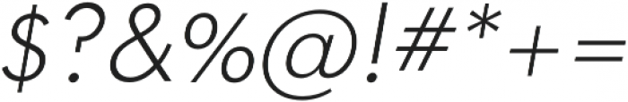 OkojoItalic Light Italic otf (300) Font OTHER CHARS