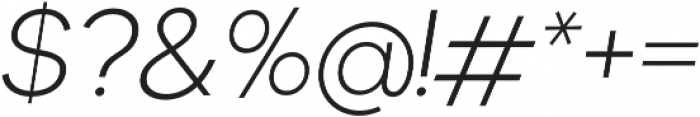 Okta Neue Light Italic otf (300) Font OTHER CHARS