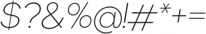 Okta Neue UltraLight Italic otf (300) Font OTHER CHARS