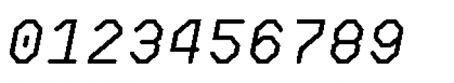 Oktal Mono Italic Font OTHER CHARS