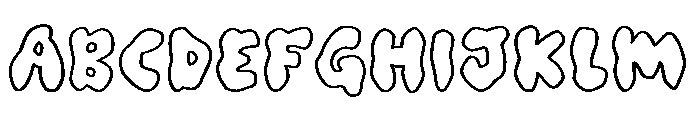 Okie Doki outline Font UPPERCASE