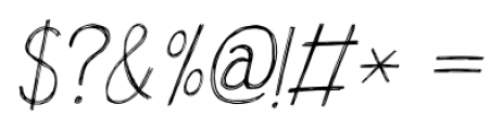 Okiku Italic Font OTHER CHARS