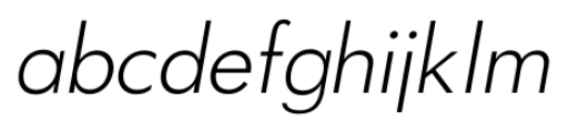 Okojo Light Italic Font LOWERCASE
