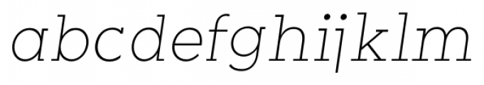 Okojo Slab Pro Light Italic Font LOWERCASE