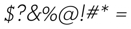 OkojoSlab Light Italic Font OTHER CHARS