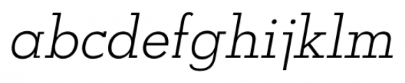 OkojoSlab Light Italic Font LOWERCASE