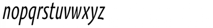 Oksana Sans Compressed DemiBold Italic Font LOWERCASE