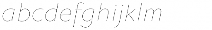 Oksana Sans Thin Italic Font LOWERCASE