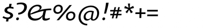 Oksana Text Demi Bold Italic Font OTHER CHARS