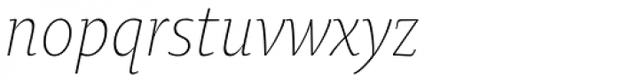 Oksana Text Narrow Light Italic Font LOWERCASE