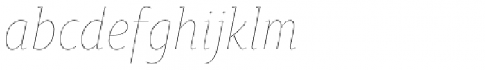 Oksana Text Narrow Thin Italic Font LOWERCASE
