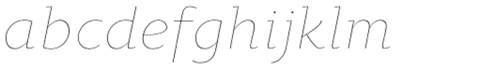Oksana Text Std Thin Italic Font LOWERCASE