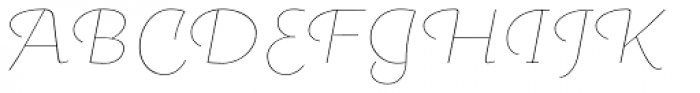 Oksana Text Swash Thin Italic Font UPPERCASE