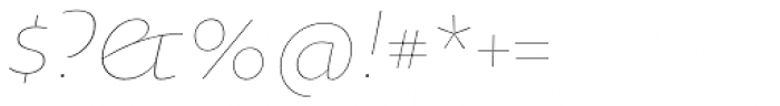 Oksana Text Thin Italic Font OTHER CHARS