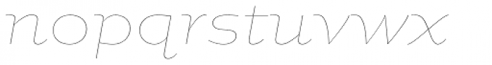 Oksana Thin Italic Font LOWERCASE