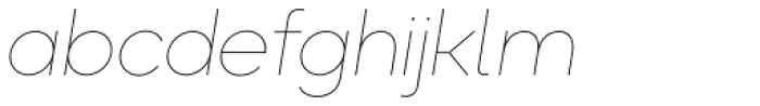 Okta Thin Italic Font LOWERCASE