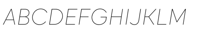 Oktah Extra Light Italic Font UPPERCASE