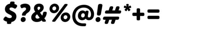 Oktah Round Bold Italic Font OTHER CHARS
