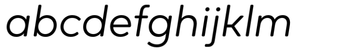 Oktah Round Book Italic Font LOWERCASE