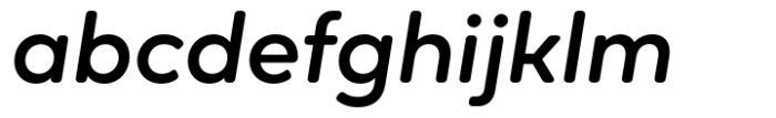 Oktah Round Medium Italic Font LOWERCASE