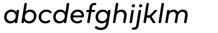 Oktah Round Regular Italic Font LOWERCASE