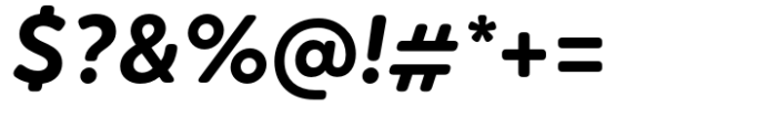Oktah Round SemiBold Italic Font OTHER CHARS