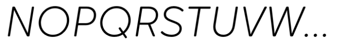 Oktah Round Thin Italic Font UPPERCASE