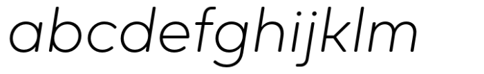 Oktah Round Thin Italic Font LOWERCASE
