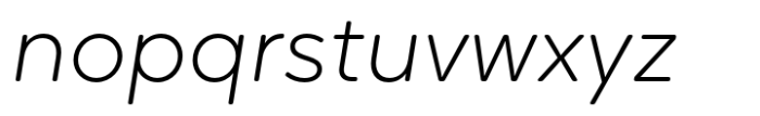 Oktah Round Thin Italic Font LOWERCASE