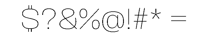 Okoye Extra Light Font OTHER CHARS