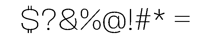 Okoye Light Font OTHER CHARS