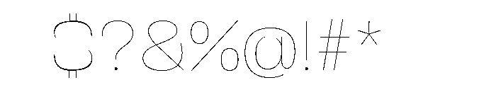 Okoye Thin Font OTHER CHARS