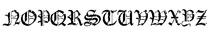 Old English  Grunge Font LOWERCASE