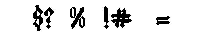 Old English Spider Font OTHER CHARS