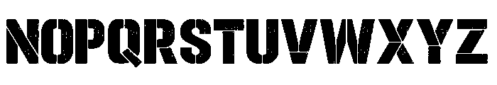 Old Military Stencil Font LOWERCASE
