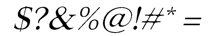 Old String Italic Font OTHER CHARS
