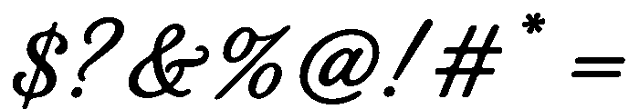 Old String Medium Script Font OTHER CHARS