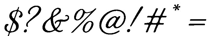 Old String Script Font OTHER CHARS