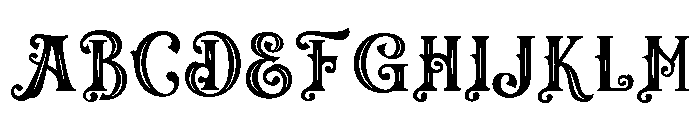 Old Vintage Victorian III Reg Font UPPERCASE