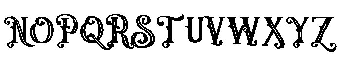 Old Vintage Victorian III Reg Font UPPERCASE