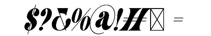 Olde Acosali Italic Font OTHER CHARS